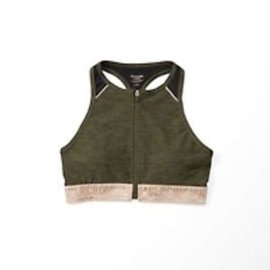 Abercrombie & Fitch Medium High Neck Active zip Sports Bra
